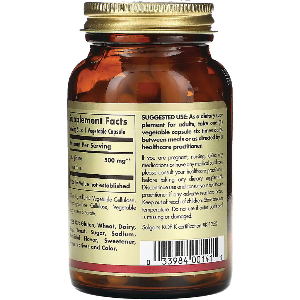 SLG332 | amber supplement bottle back label showing supplement facts, suggested use and barcode - Thumbnail