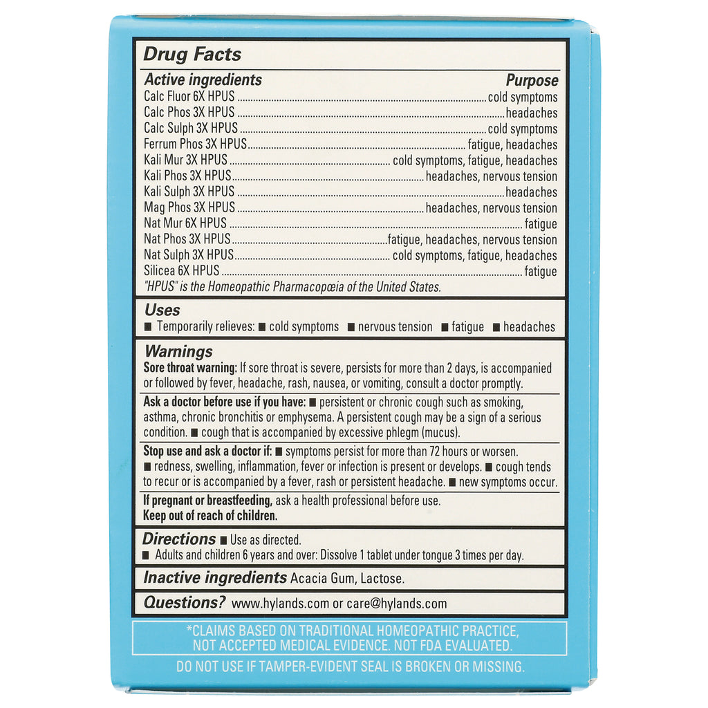 HY259 | back panel showing drug facts with active and inactive ingredients, uses, warnings, and directions - Thumbnail