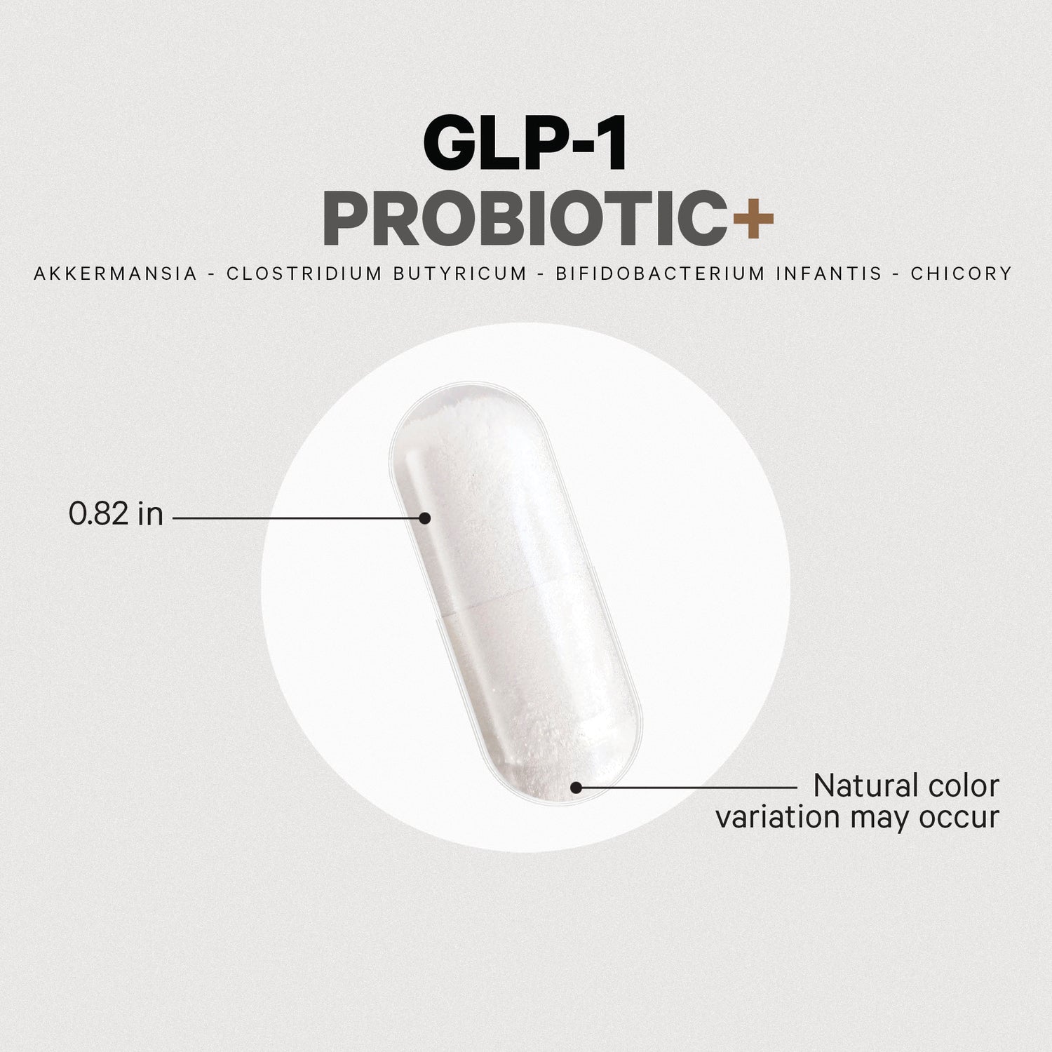 CDG017 | clear white capsule with callouts 0.82 in and Natural color variation may occur