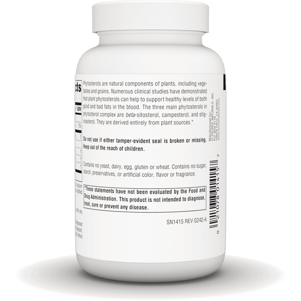 SN214 | Supplement bottle back label with warnings, allergen info, FDA disclaimer, and barcode - Thumbnail