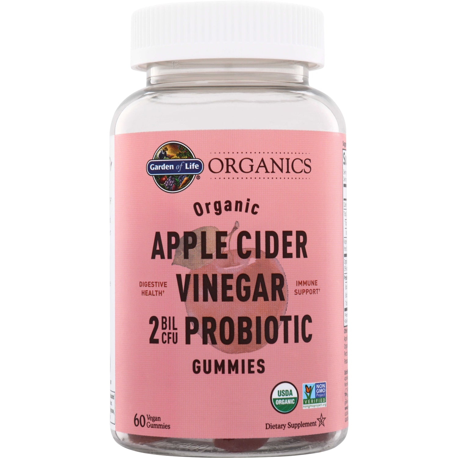 GLF344 | Garden of Life Organics Apple Cider Vinegar Probiotic Gummies, 60 vegan gummies