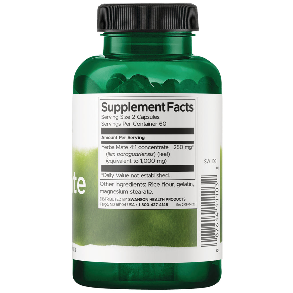 SW1103 | Back label with Supplement Facts with serving information - Thumbnail