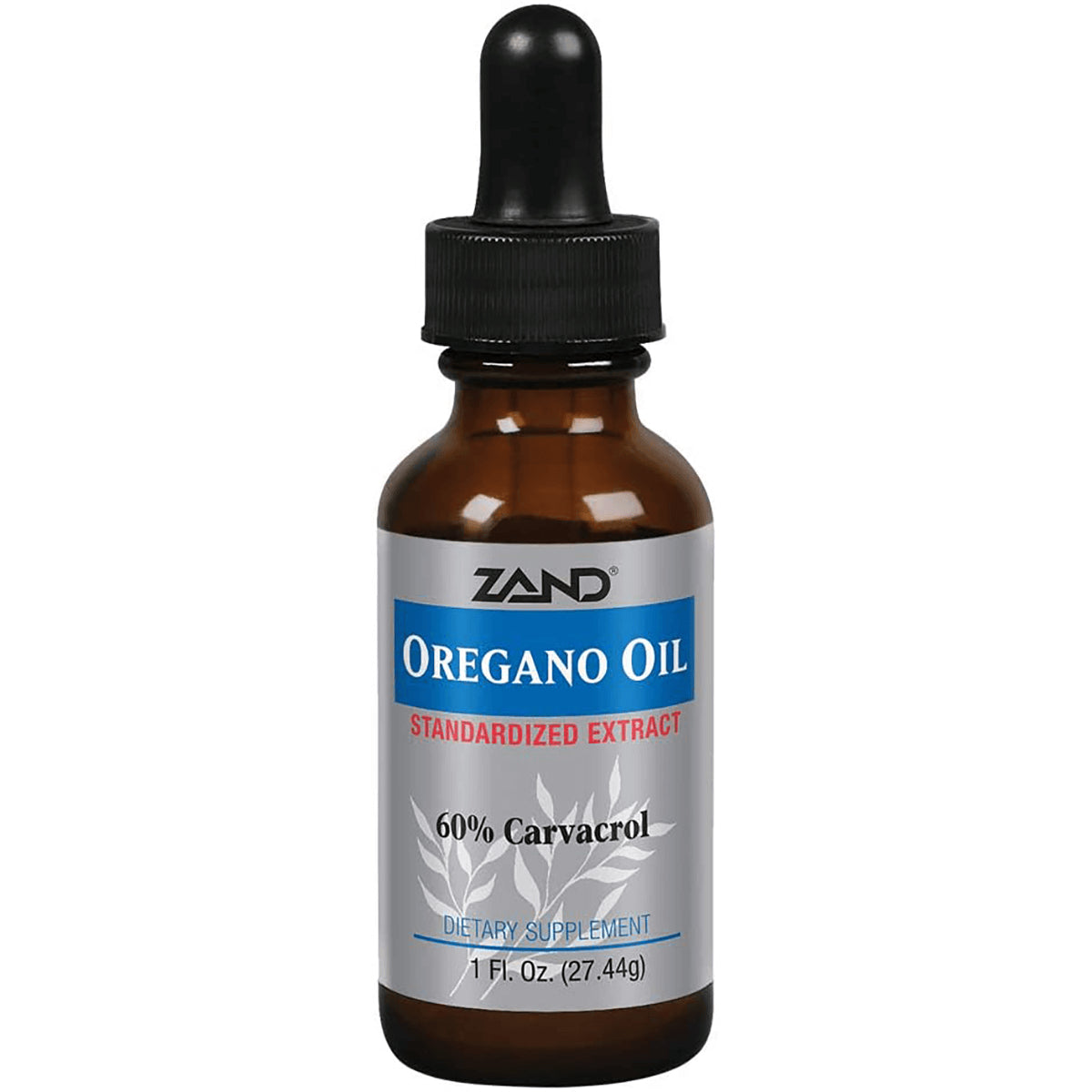 ZA187 | ZAND Oregano Oil standardized extract, 60% carvacrol, dietary supplement, 1 fl oz dropper bottle