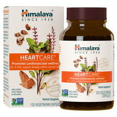 HHH011 | Himalaya HeartCare herbal supplement bottle and box, 120 vegetarian capsules, promotes cardiovascular wellness