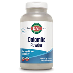 KL457 | KAL Dolomite Powder dietary supplement bottle front strong bone support 16 oz