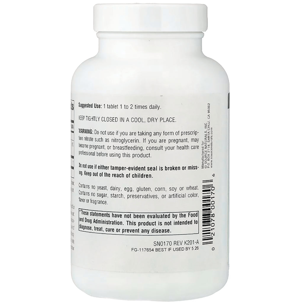 SN447 | Supplement bottle back label with suggested use, warnings, FDA disclaimer, and barcode - Thumbnail
