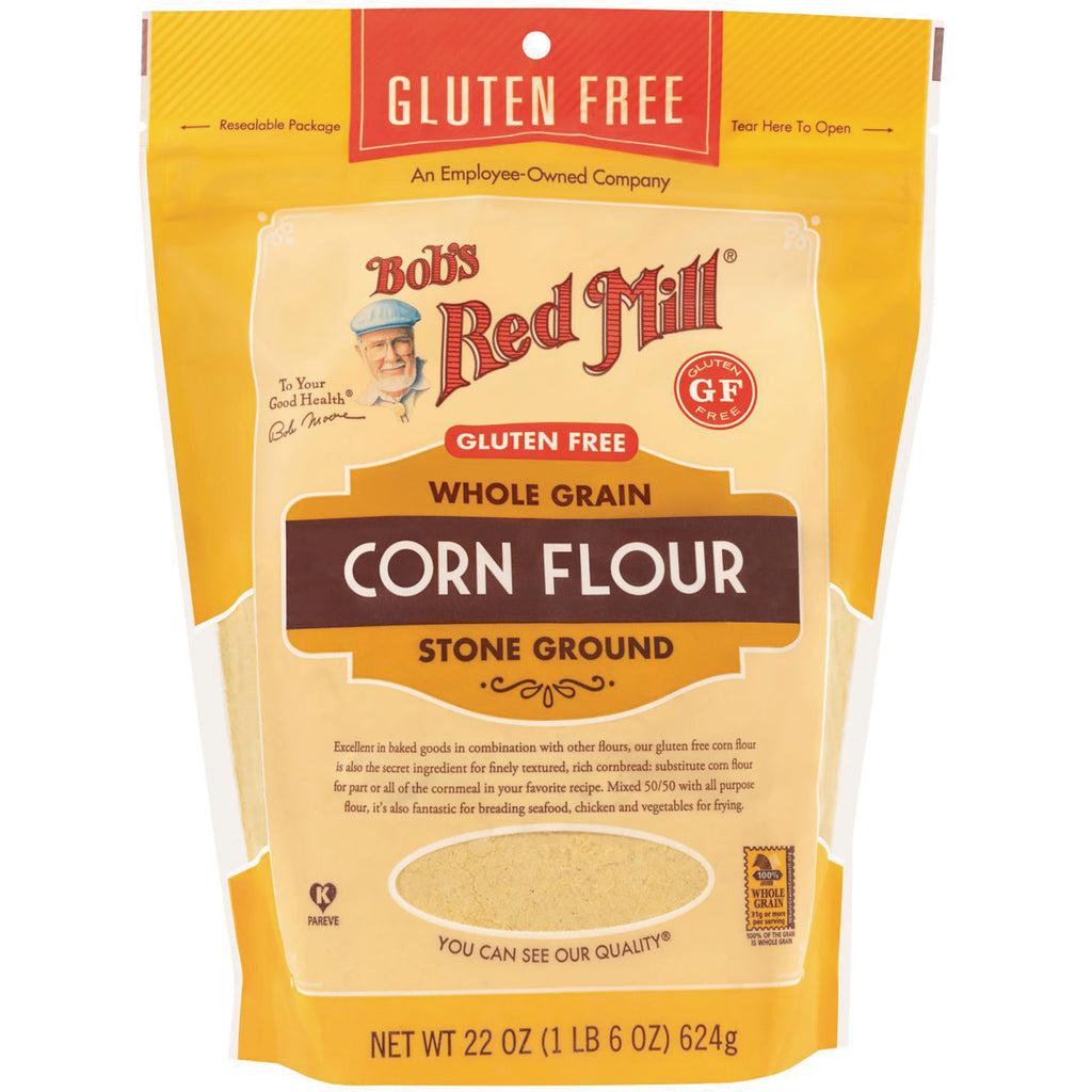 BOB296 | Bob's Red Mill gluten free whole grain corn flour stone ground front pouch 22 oz - Thumbnail