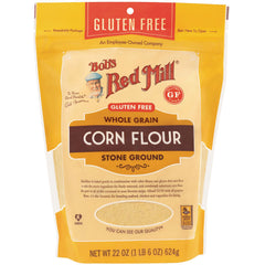 BOB296 | Bob's Red Mill gluten free whole grain corn flour stone ground front pouch 22 oz
