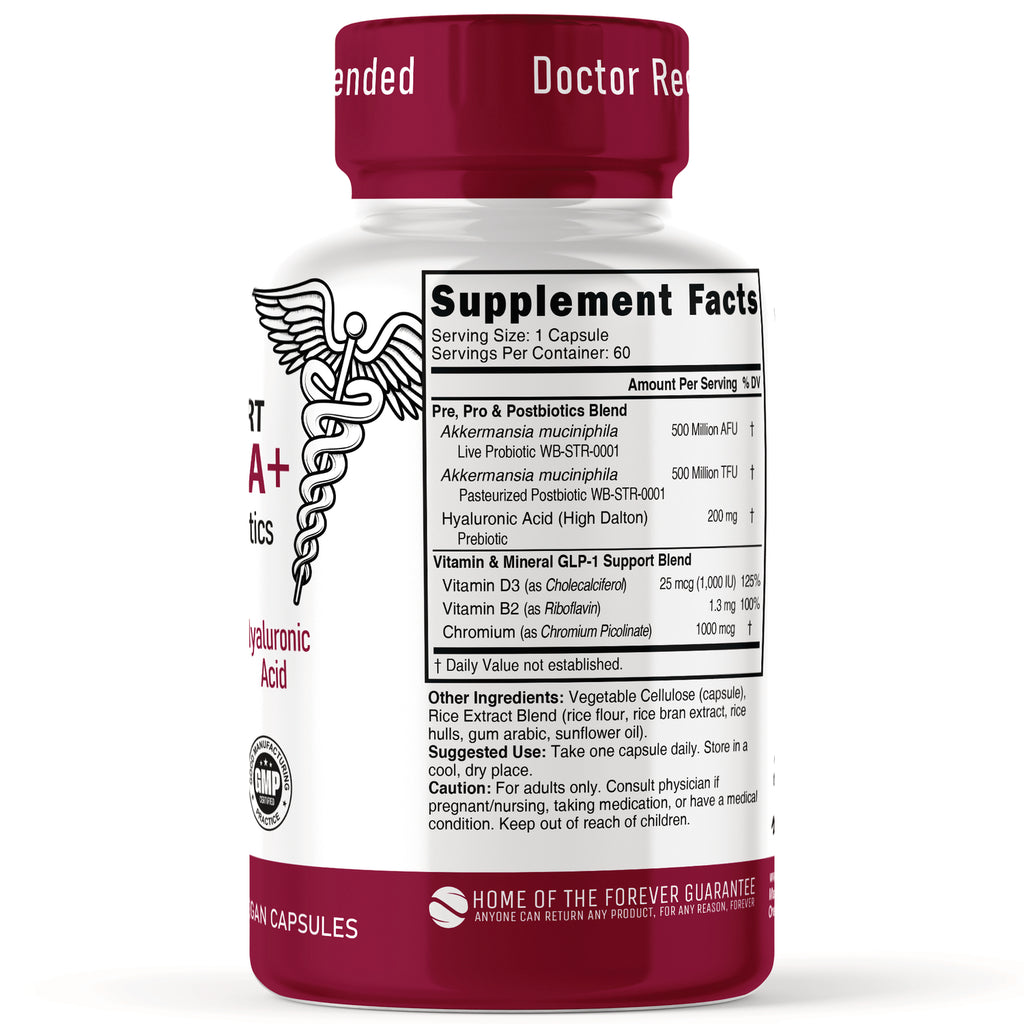 NFU016 | Back of white supplement bottle showing Supplement Facts label, ingredients and directions - Thumbnail