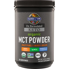 GLF278 | Garden of Life Dr. Formulated Keto Organic MCT Powder supplement container, 30 servings