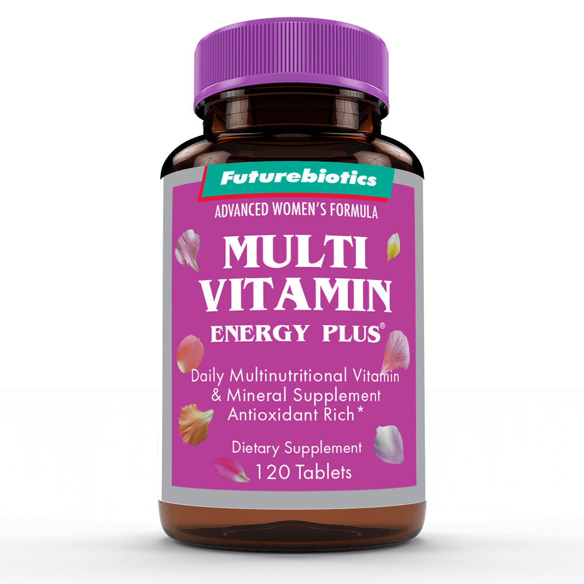 FB014 | Futurebiotics Multi Vitamin Energy Plus bottle with pink label, 120 tablets, women's formula