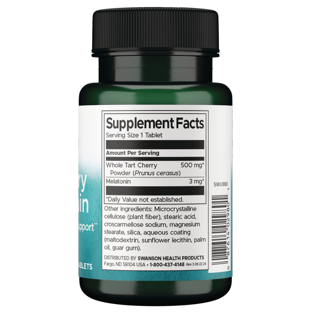 SWU980 | Back label with supplement facts and serving information - Thumbnail