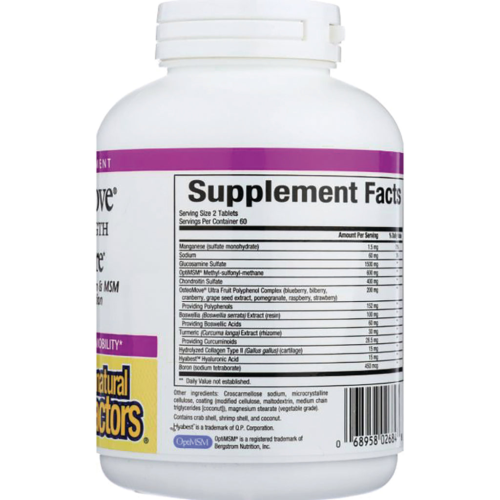 NFC115 | Back label showing Supplement Facts panel and barcode on white supplement bottle - Thumbnail