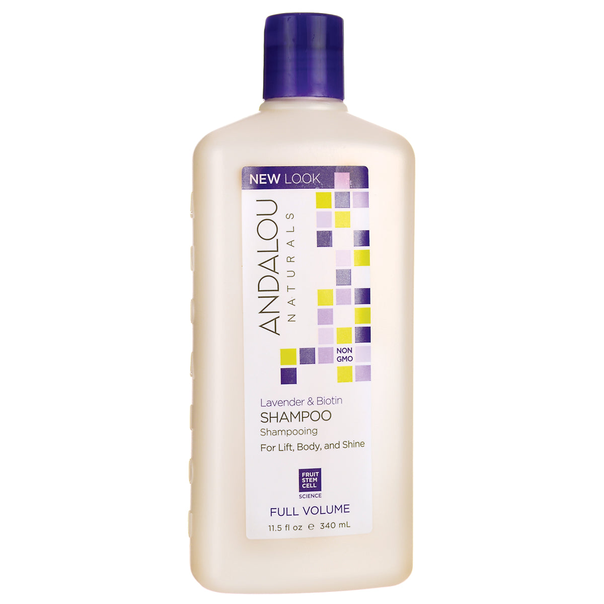 ADN001 | Andalou Naturals Lavender & Biotin Full Volume shampoo bottle, 11.5 fl oz