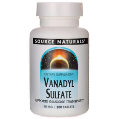 SN947 | Source Naturals Vanadyl Sulfate dietary supplement, 10 mg, 200 tablets
