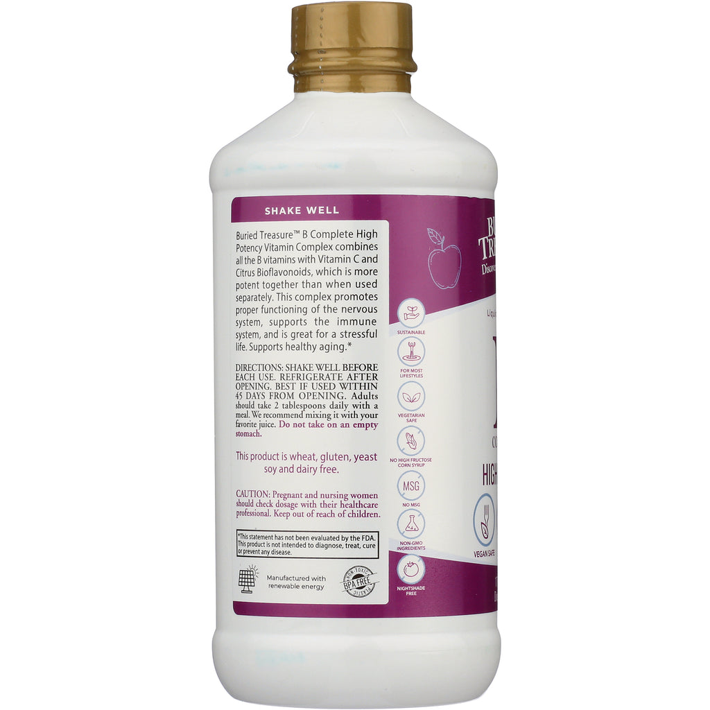 BTR001 | Back label of white plastic bottle showing SHAKE WELL, directions, warnings, and ingredient icons - Thumbnail