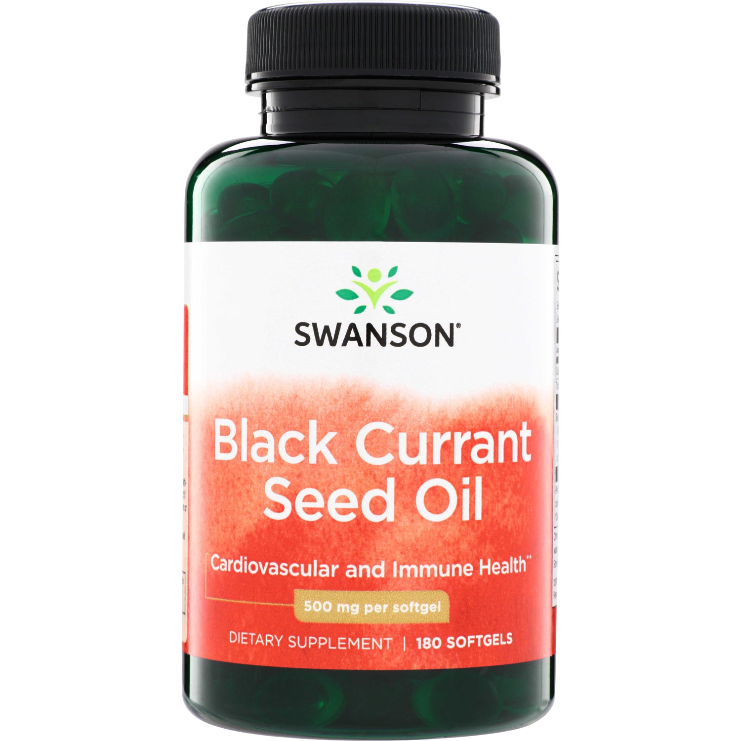 SWE013 | Swanson Black Currant Seed Oil, 500 mg per softgel, 180 softgels for cardiovascular and immune health