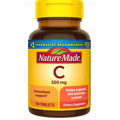 NTM051 | NatureMade Vitamin C 500 mg bottle with 100 tablets front label