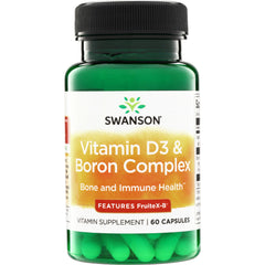 SWK029 | Swanson Vitamin D3 & Boron Complex, Bone and Immune Health, Features FruiteX-B, 60 capsules