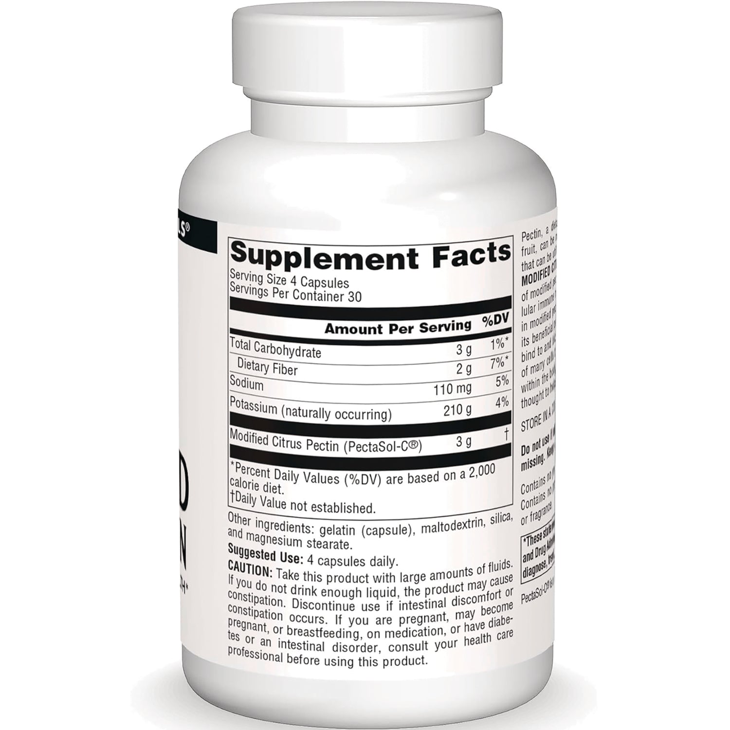 SN779 | Supplement Facts panel on bottle label with serving size and ingredients