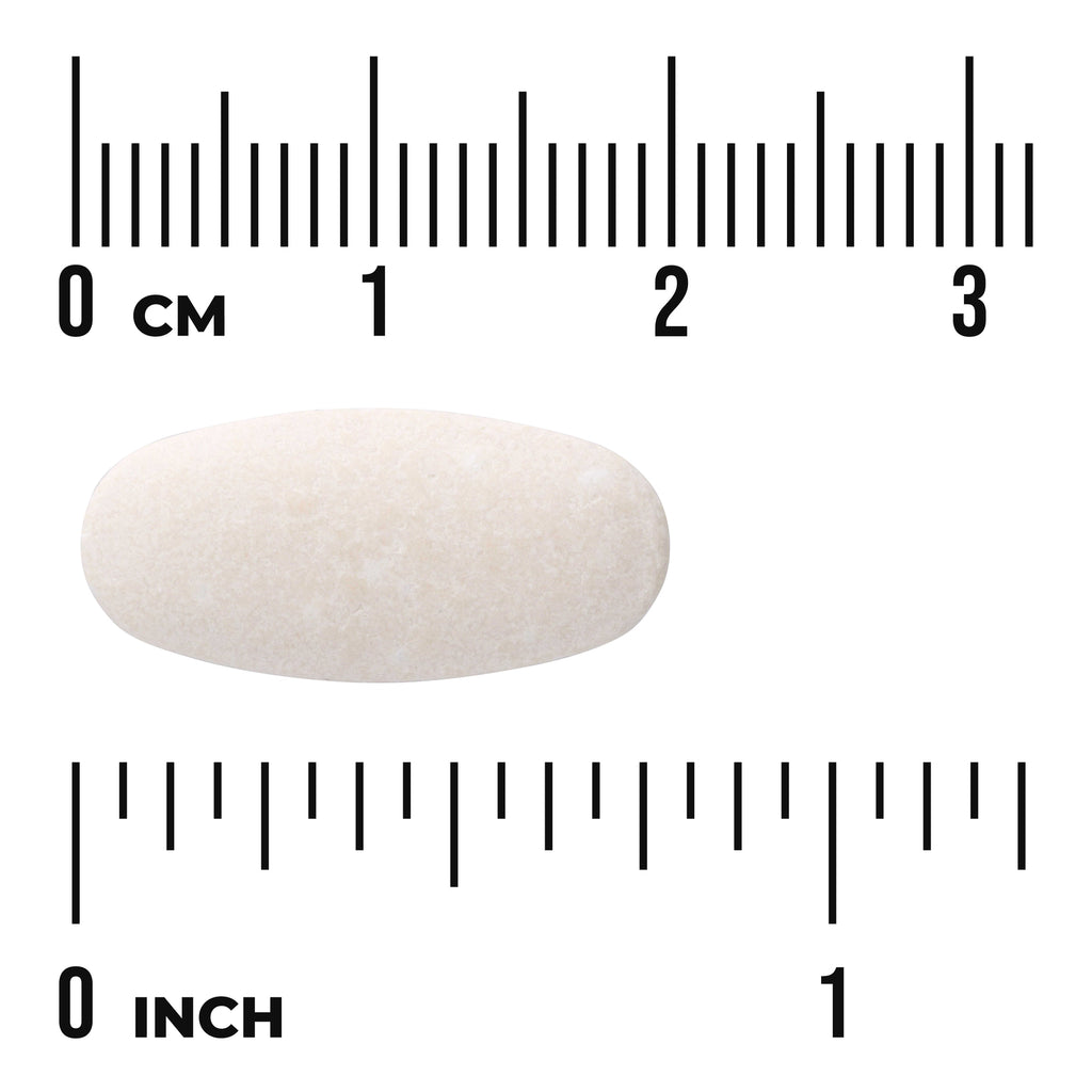 SW862 | Oblong beige tablet with size scale in inches and centimeters - Thumbnail
