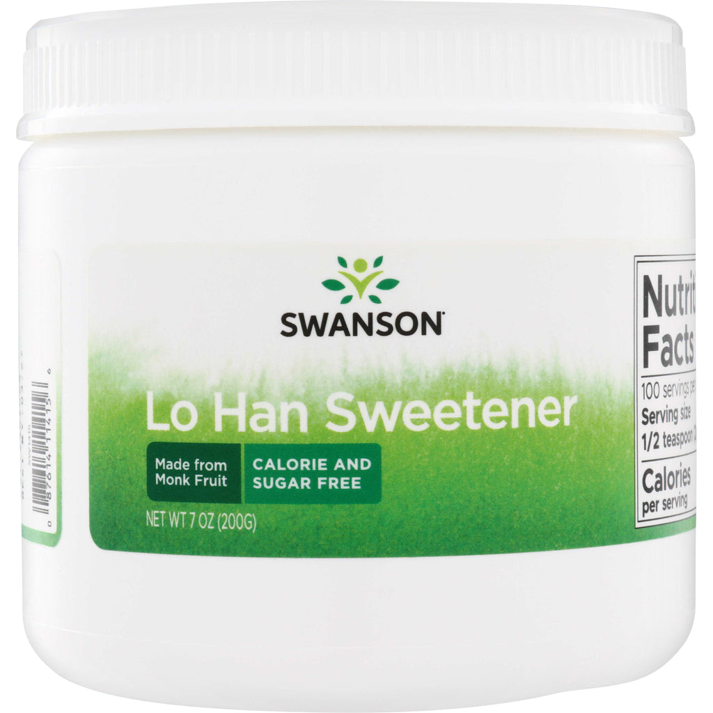 SW1415 | Swanson Lo Han Sweetener jar, made from monk fruit, calorie and sugar free, net wt 7 oz - Thumbnail