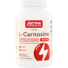 JR088 | Jarrow Formulas Vegan L-Carnosine 1000 mg, 90 veggie capsules dietary supplement bottle