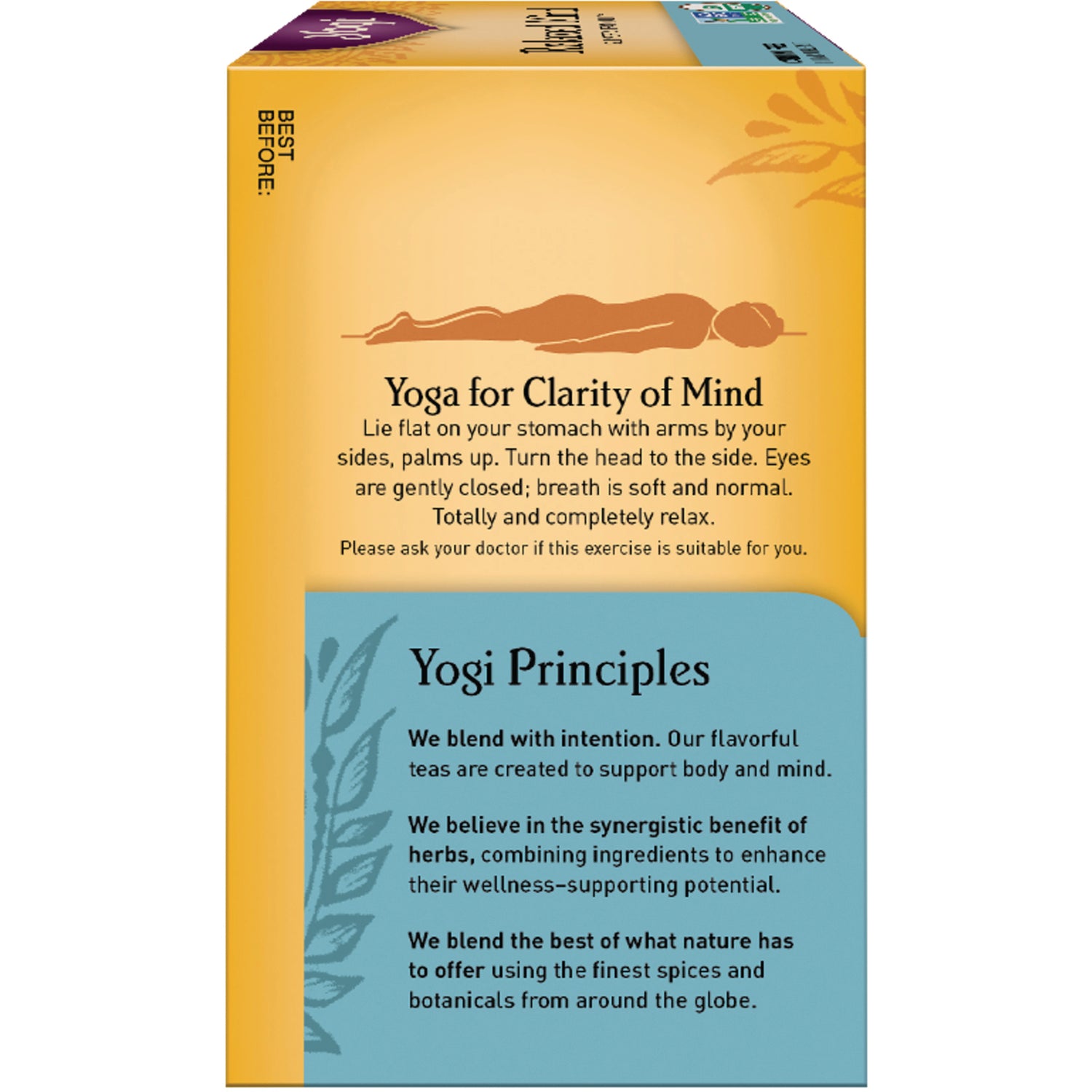 AHW036 | Back of tea box showing \