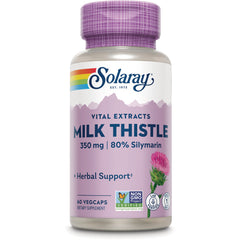 SLR380 | Solaray Vital Extracts Milk Thistle 350 mg, 80% Silymarin, 60 VegCaps