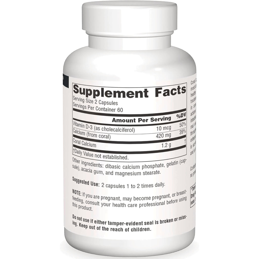 SN286 | Back label with Supplement Facts panel, serving size 2 capsules, 60 servings per container - Thumbnail