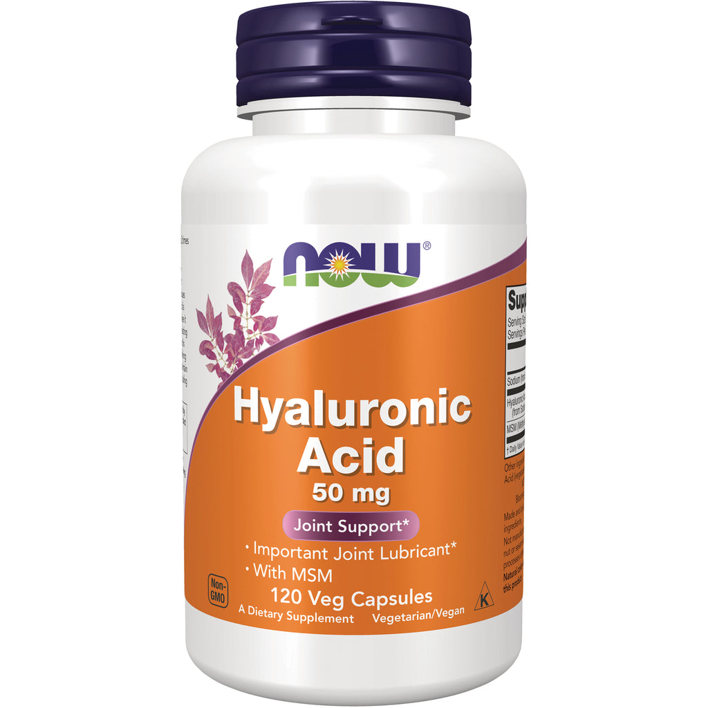 NWF316 | NOW Hyaluronic Acid 50 mg 120 Veg Capsules front label bottle - Thumbnail