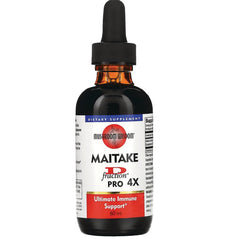 Amber dropper bottle labeled MAITAKE PRO 4X Ultimate Immune Support 60 ml