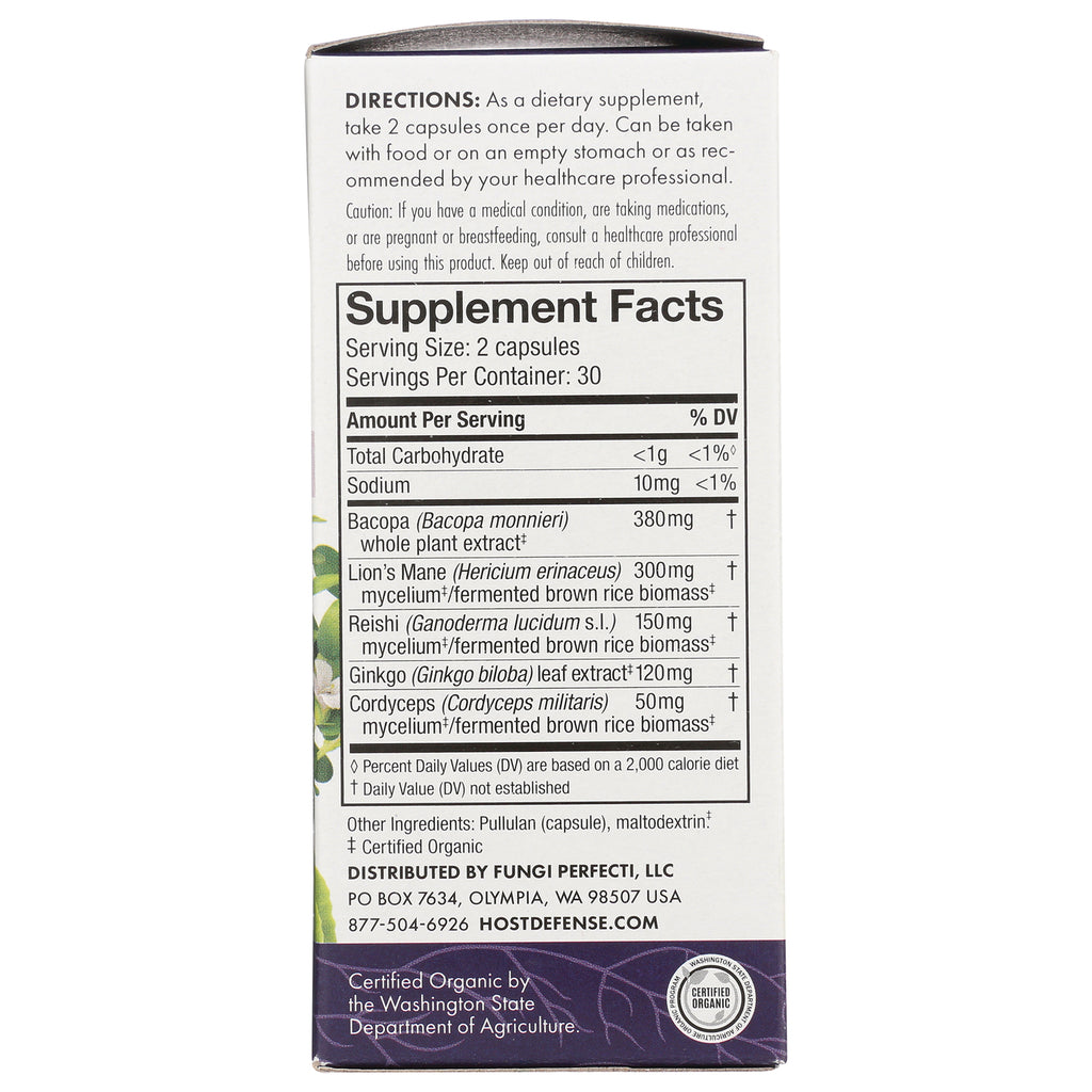FUN024 | back panel showing directions and Supplement Facts label for dietary supplement - Thumbnail