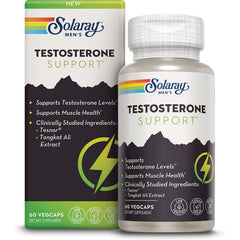 SLR537 | Solaray Men's Testosterone Support supplement bottle and outer box showing label and 60 vegcaps