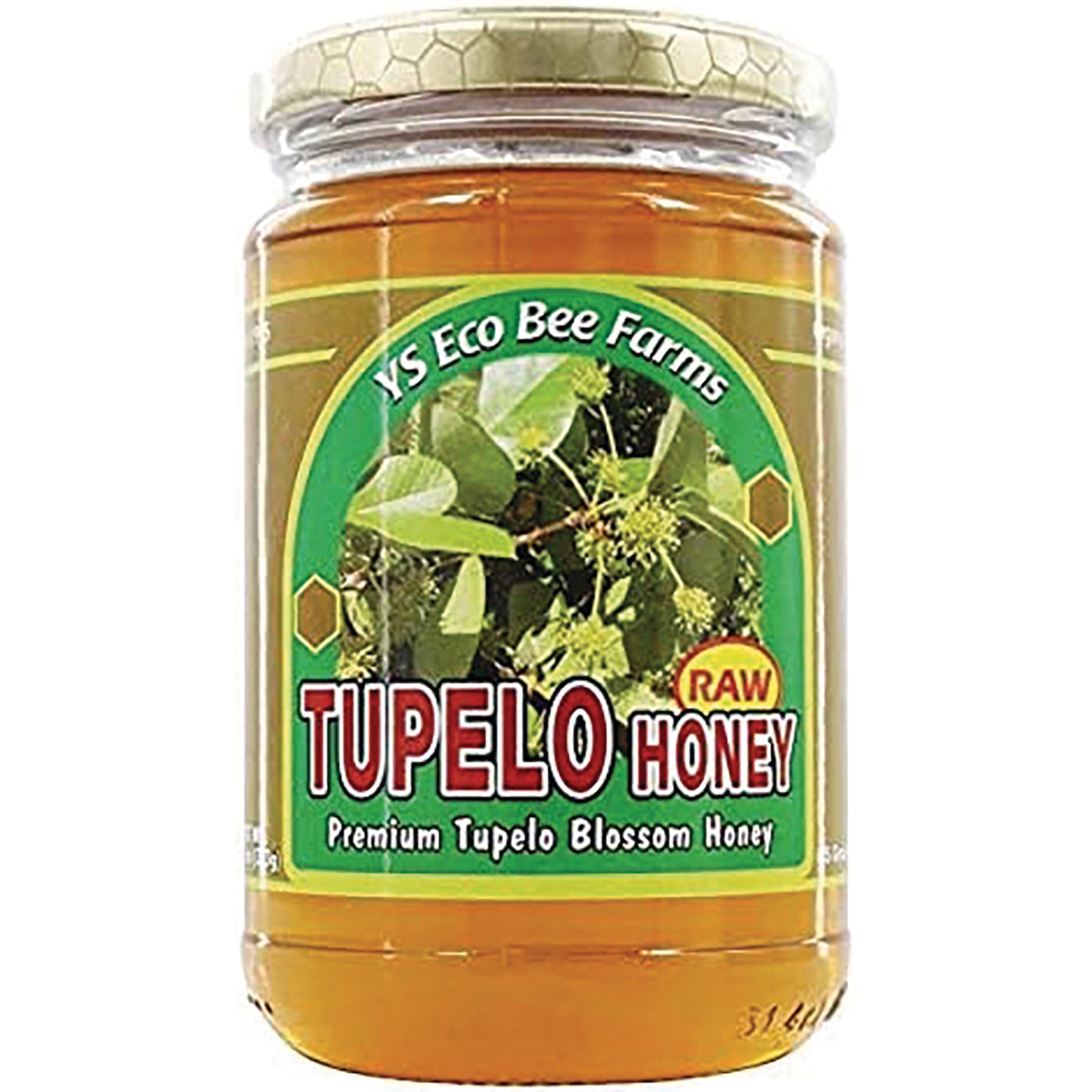 YS040 | YS Eco Bee Farms Tupelo Honey, raw premium Tupelo blossom honey jar