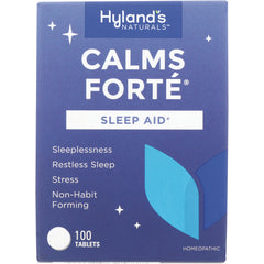 HY261 | Hyland's Naturals CALMS FORTE sleep aid box, 100 tablets, non-habit forming for sleeplessness and stress