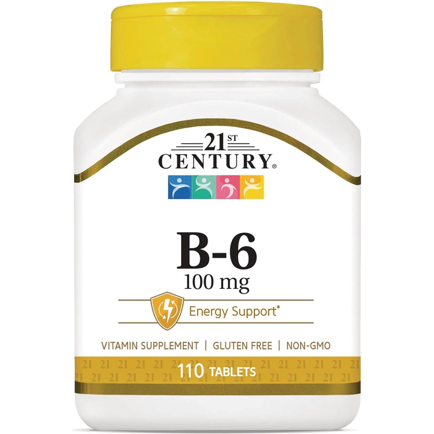 CNT170 | 21st Century B-6 100 mg vitamin supplement bottle labeled Energy Support, 110 tablets