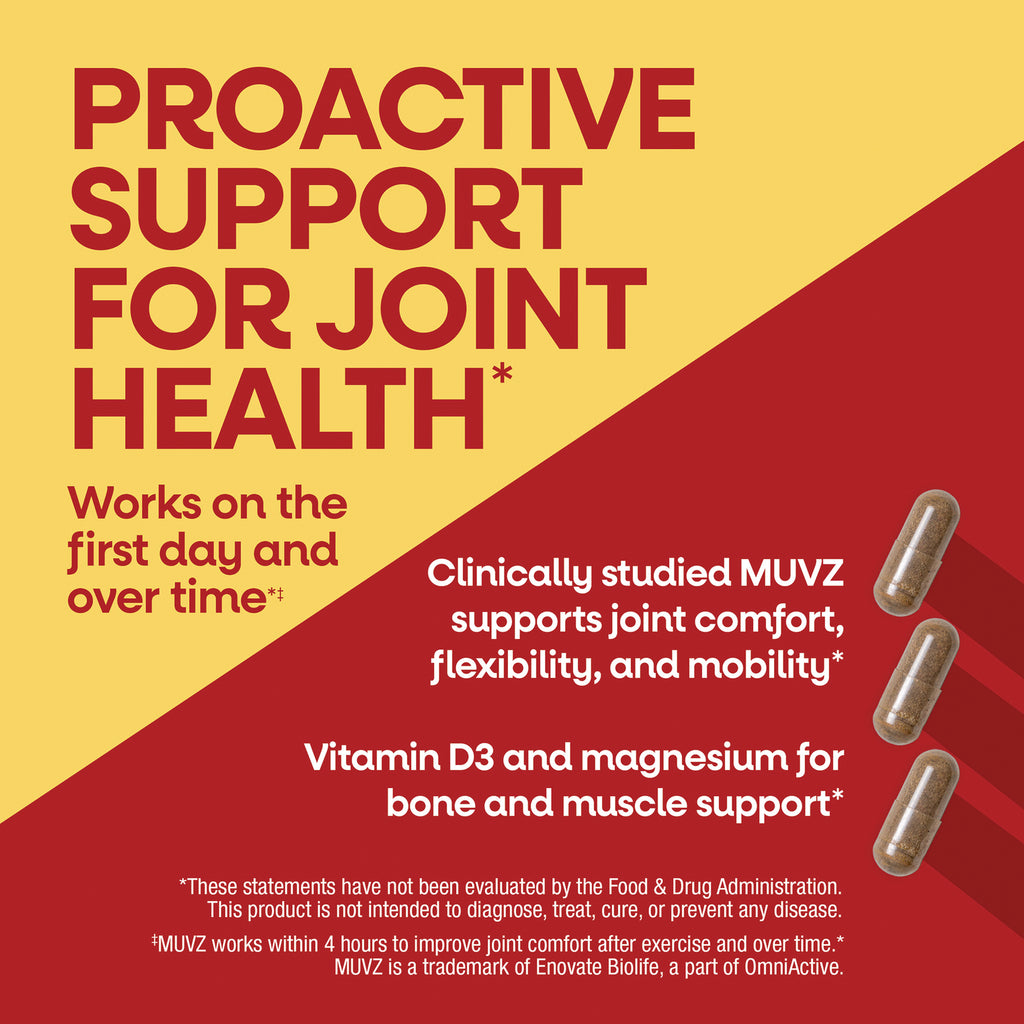 NW1075 | Proactive support for joint health infographic with capsules and claims about comfort, flexibility, and mobility - Thumbnail