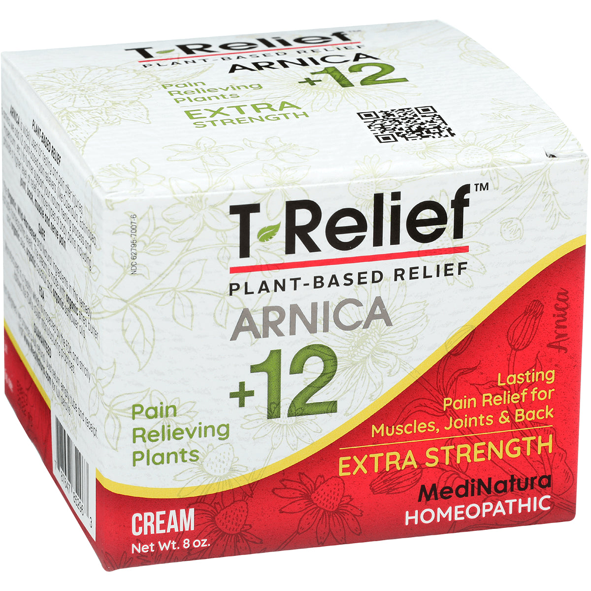 MNA053 | T-Relief Arnica +12 extra strength plant-based pain relief cream 8 oz box