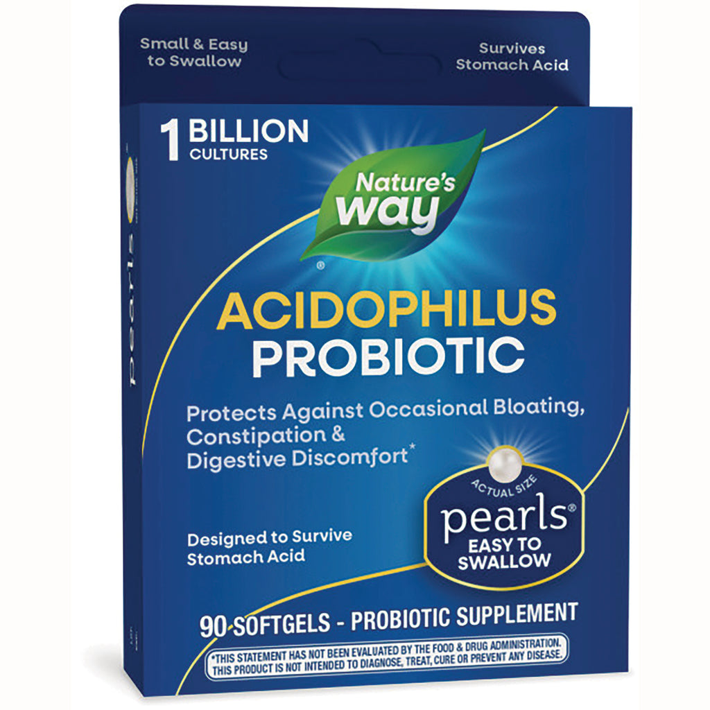 ET284 | Nature's Way Acidophilus Probiotic pearls 90 softgels front packaging - Thumbnail