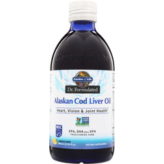 GLF325 | Garden of Life Dr. Formulated Alaskan Cod Liver Oil, lemon flavor, 400 mL bottle