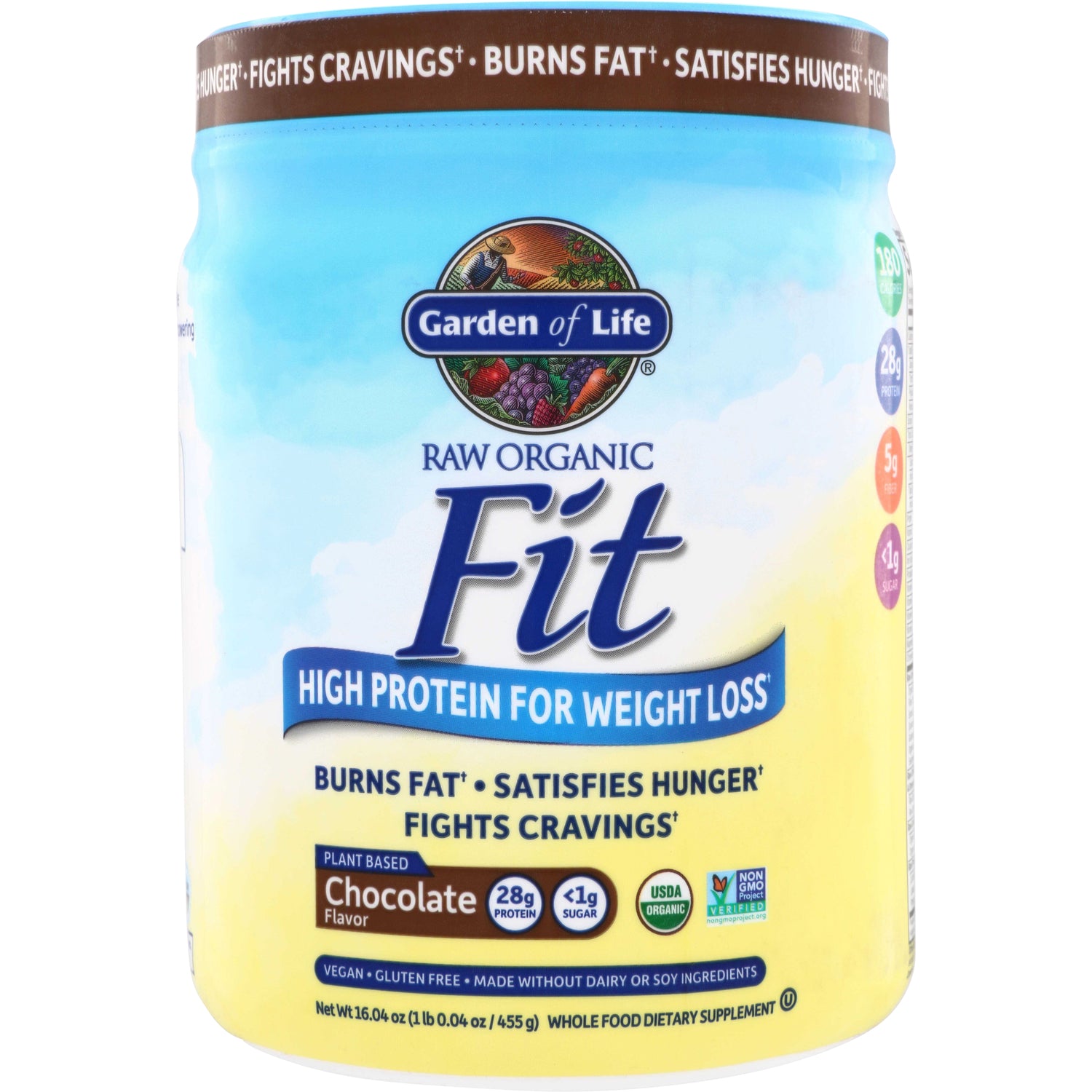 GLF198 | Garden of Life RAW Organic Fit, Chocolate flavor, high protein for weight loss
