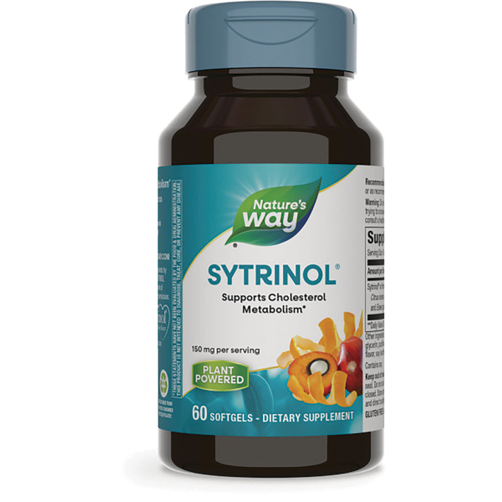 NW619 | Nature's Way Sytrinol bottle front label, 60 softgels dietary supplement supporting cholesterol metabolism - Thumbnail
