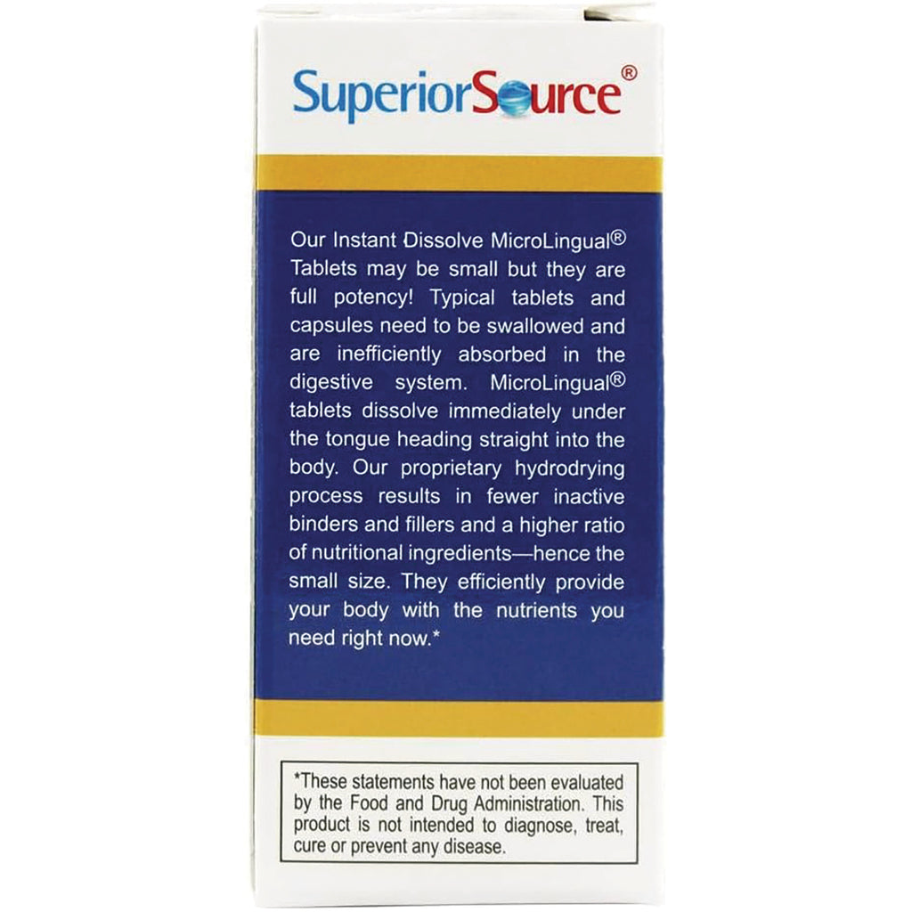 SUS020 | Superior Source box back with MicroLingual tablets description and FDA disclaimer - Thumbnail