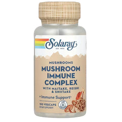 SLR376 | Solaray Mushroom Immune Complex bottle showing front label with 100 vegcaps