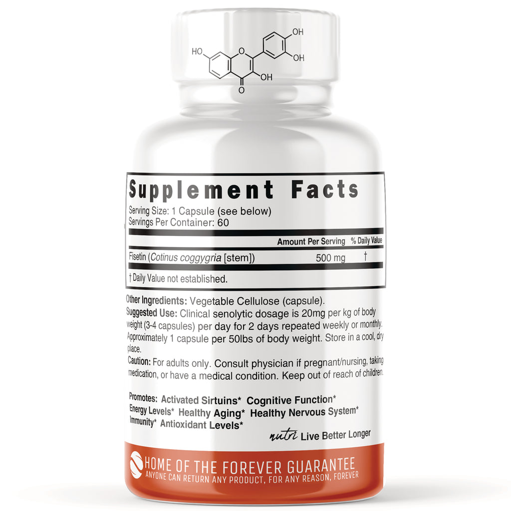 NFU003 | supplement bottle back label with Supplement Facts panel, serving size, ingredients, and usage directions - Thumbnail