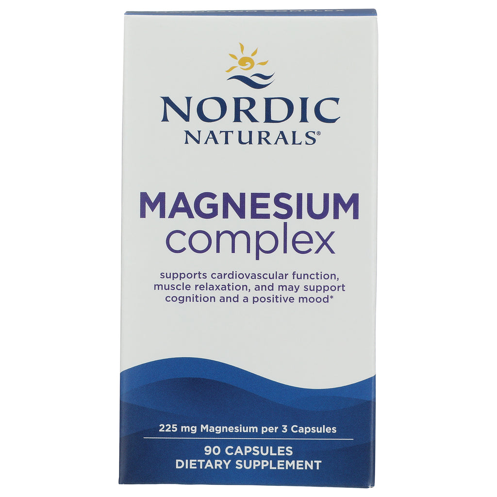 NRN114 | Nordic Naturals Magnesium complex box, 90 capsules, 225 mg magnesium per 3 capsules - Thumbnail