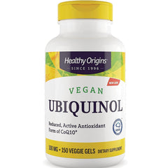 HRG189 | Healthy Origins vegan Ubiquinol supplement bottle, 100 mg 150 veggie gels