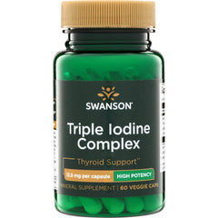 SWU809 | Swanson Triple Iodine Complex thyroid support, 12.5 mg per capsule, high potency, 60 veggie caps