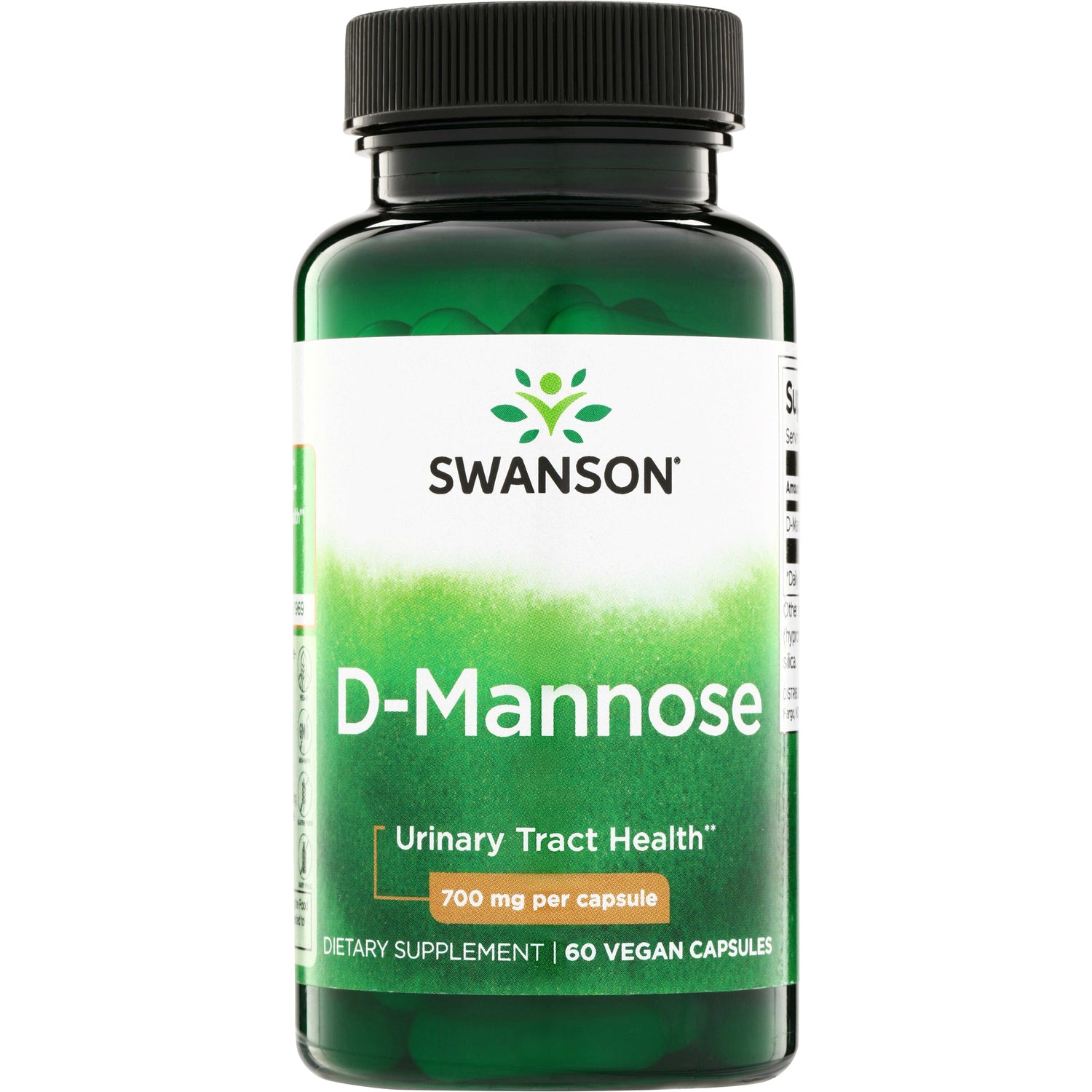 SW1185 | Swanson D-Mannose urinary tract health, 700 mg per capsule, 60 vegan capsules